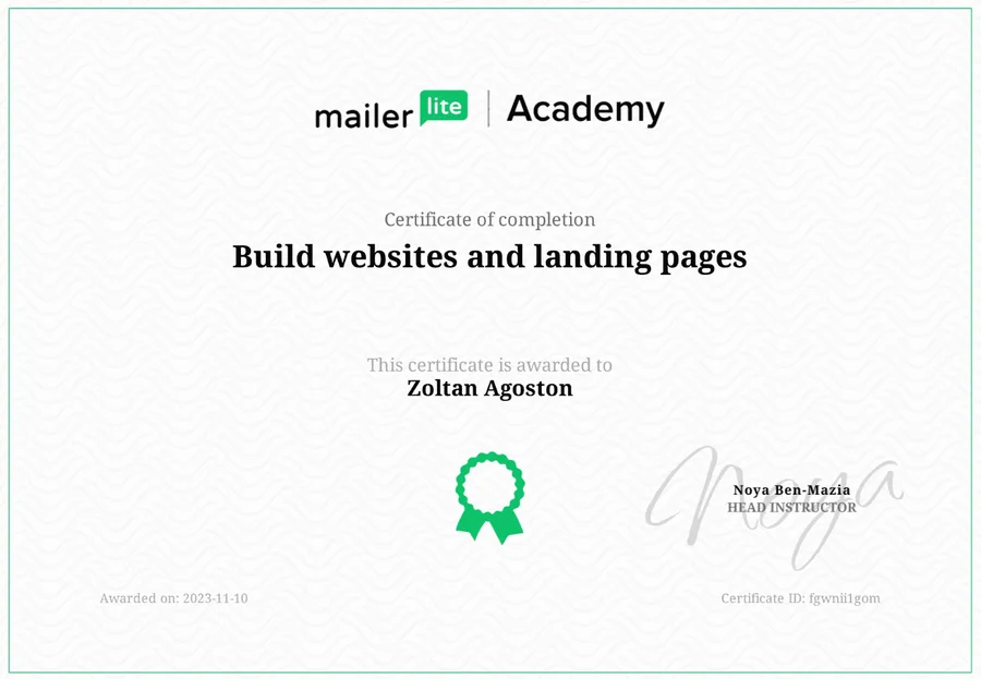 Website and Landing pages