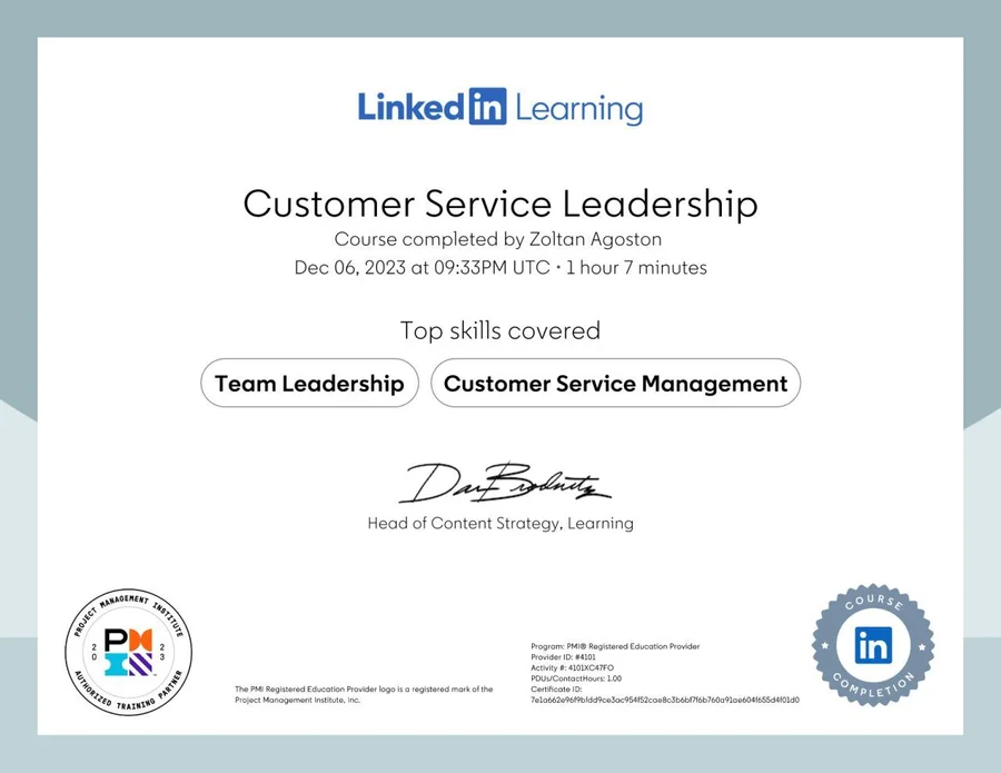 Customer Service Leadership