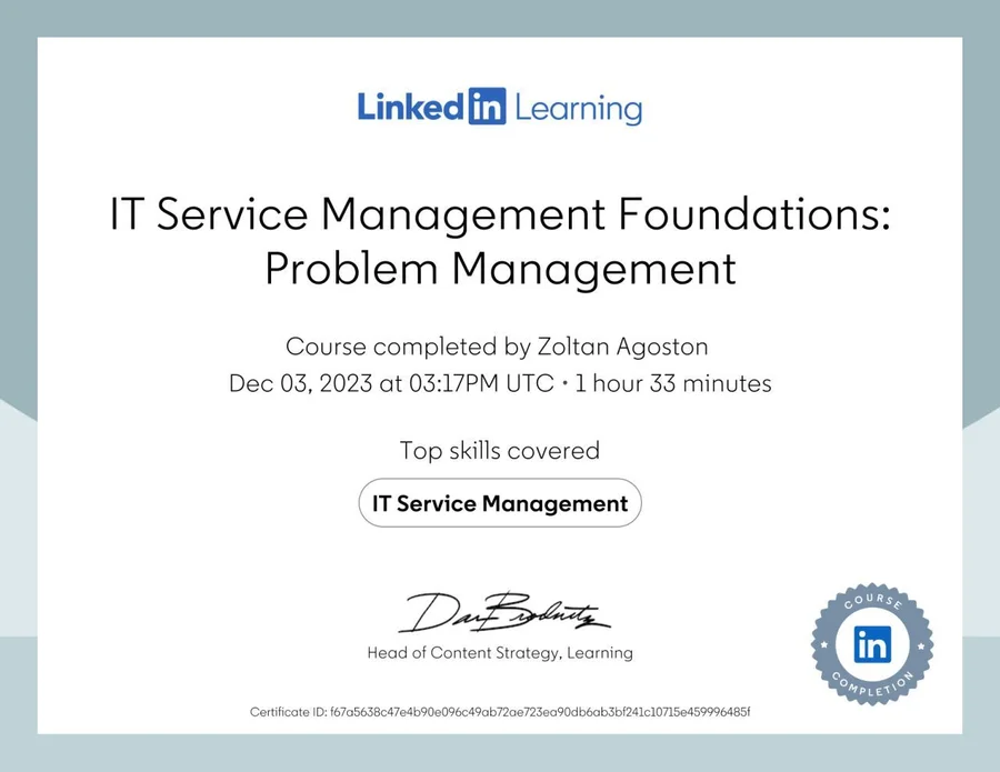 IT Service Management – Problem Management