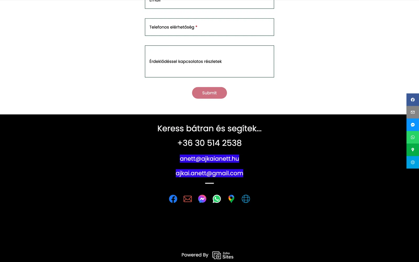 Elérhetőségek és közösségi csatornák