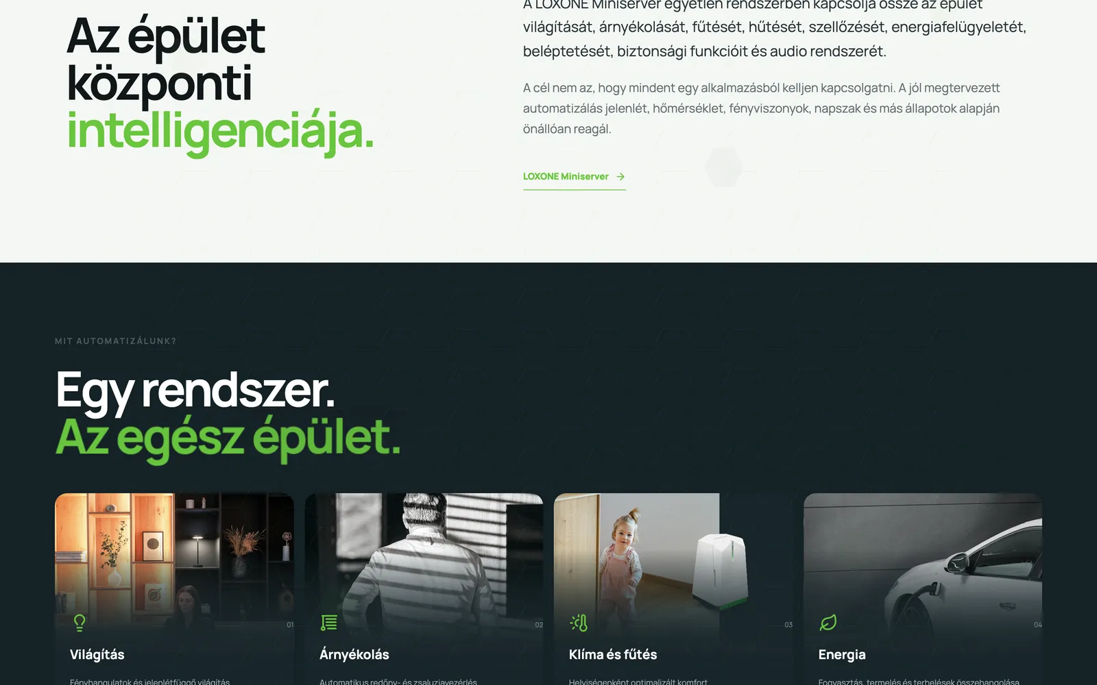 Az épület központi intelligenciája